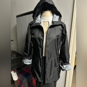 Columbia Black Windbreaker Jacket 3/4 Length